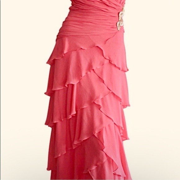 Vintage Tadashi Silk Hi-low Cocktail Dress - Picture 2 of 9